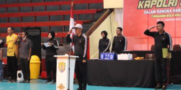 Kabar Gembira, Polres Kendal Pembukaan Kejuaraan Bola Volley Kapolri Cup