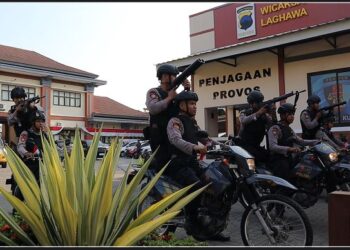 Pengamanan Markas Komando, Polres Kudus Siaga