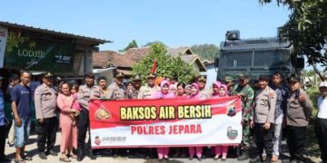 Bantuan Air Bersih, Polres Jepara Gelar Aksi Baksos Quick Wins Presisi