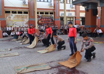 Antisipasi Kebakaran, Polres Kudus Gelar Pelatihan Pencegahan dan Pertolongan Pertama