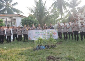 HUT Humas Polri ke 72, Wakapolres Banjar Gelar Penanaman Pohon