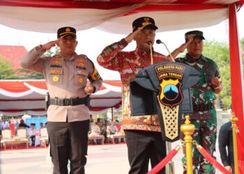 Jelang pemilu 2024, Polresta Pati Laksakan Apel Gelar Pasukan