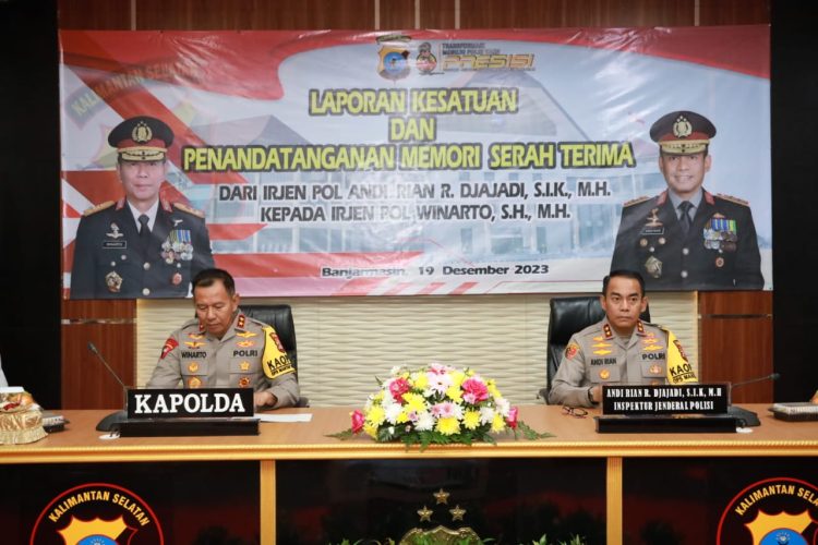 Irjen Pol Winarto Terima Laporan Kesatuan Polda Kalsel