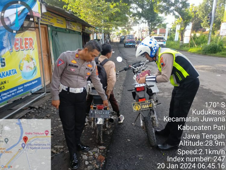 Nyata !!! Penindakan Knalpot Brong Satlantas Polresta Pati, Ini Lho Ratusan BB