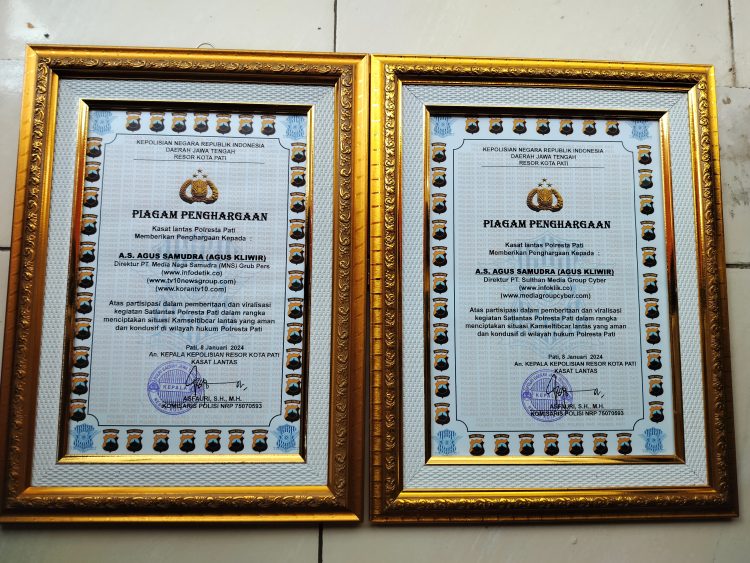 Penghargaan Adalah Komitmen Karya Terbaik, Media Mitra TNI – Polri dan Pemerintah