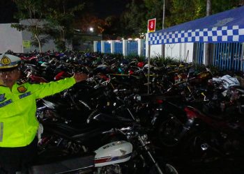 Polisi Jaring 84 Motor dan 4 Pelaku Balap Liar