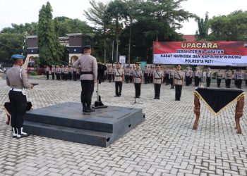 Kapolresta Pati Gelar Sertijab Kasat Resnarkoba dan Kapolsek Winong
