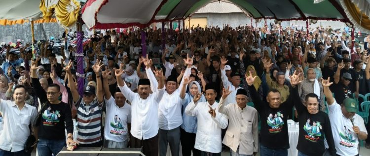 Ribuan Massa se- Kecamatan Puncakwangi Target 80 %! Muslihan selaku Ketua Pemenangan Budi -Novi Taklen Dekengan Rakyat