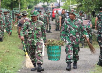 Bersih – Bersih Rumah Dinas, Kini Seluruh Personil Hadir