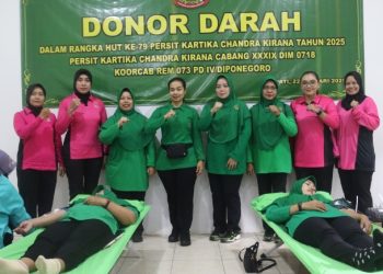 Donor Darah Persit Kodim Pati, 180 Peserta Berpartisipasi
