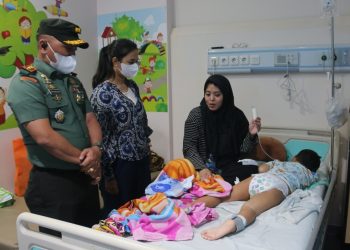 Anak Penderita Kanker di Kunjungi Dandim Pati, Wujud Kepedulian