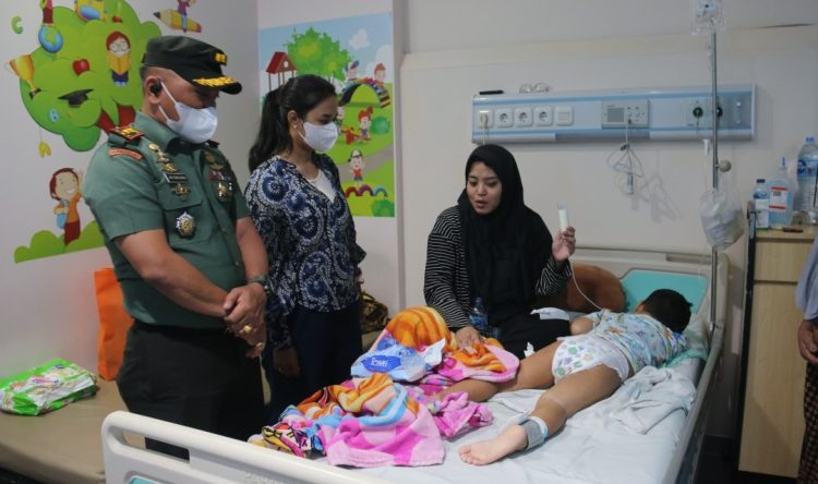 Anak Penderita Kanker di Kunjungi Dandim Pati, Wujud Kepedulian