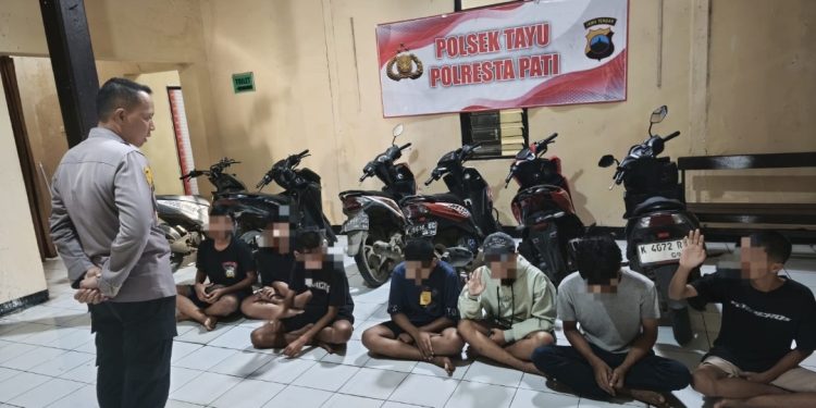 Polsek Tayu Amankan 7 Remaja, Tawuran “Perang Sarung” Berhasil Digagalkan