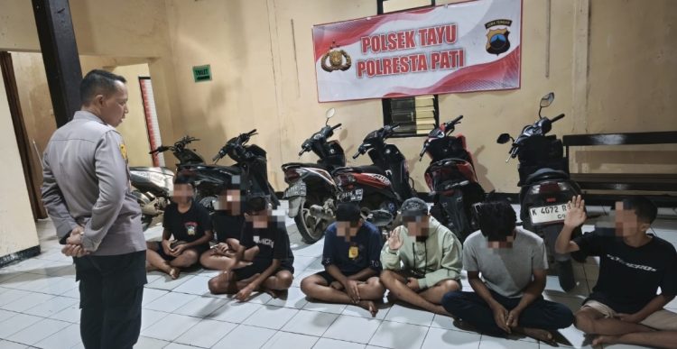 Polsek Tayu Amankan 7 Remaja, Tawuran “Perang Sarung” Berhasil Digagalkan