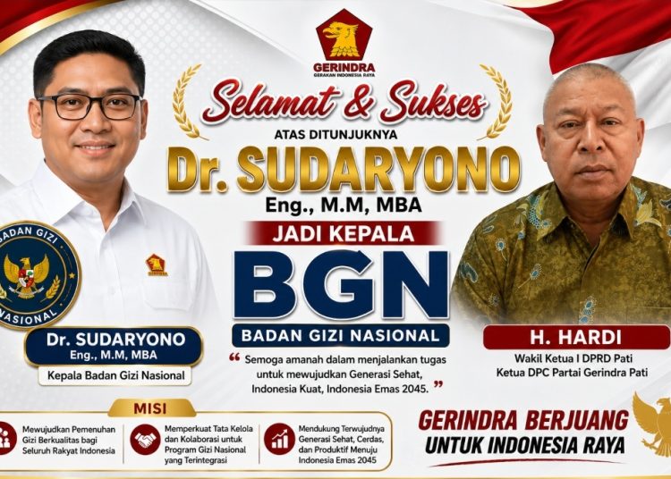 Dr. Sudaryono Eng., M.M, MBA Naik Jadi Kepala BGN, H. Hardi : Semoga Program Gizi Makin Maju