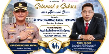 Naik Jabatan ke Polda NTT, Agus Kliwir Apresiasi AKBP Mohammad Faisal Pratama