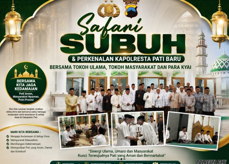 Dekat Tokoh Agama, Kapolresta Pati Perkenalkan Diri Lewat Safari Subuh