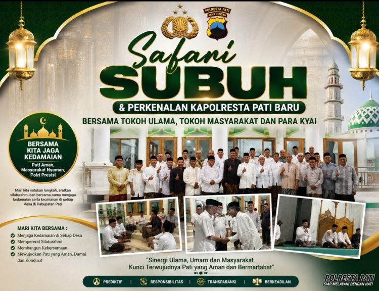 Dekat Tokoh Agama, Kapolresta Pati Perkenalkan Diri Lewat Safari Subuh