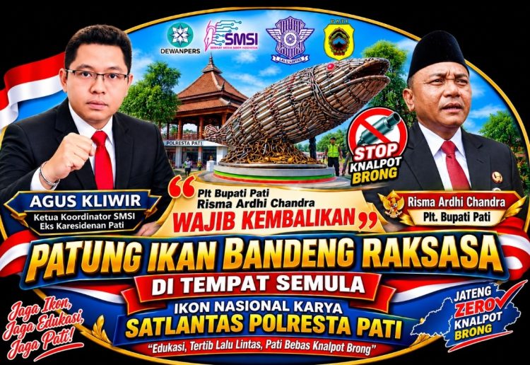 Bukan Sekadar Patung Ikan Bandeng, Agus Kliwir Minta Plt Bupati Pati Kembalikan Ikon Knalpot Brong di Alun – Alun
