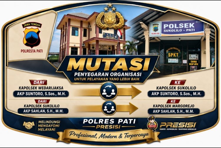 Dua Kapolsek Berganti, Suntoro Pimpin Sukolilo dan Sahlan Nahkodai Margorejo