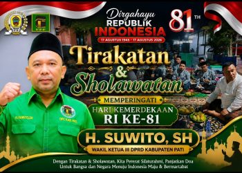 Sholawatan di Kediaman H. Suwito, Semangat Kemerdekaan RI ke-81 Dibangun Lewat Kebersamaan
