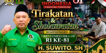 Sholawatan di Kediaman H. Suwito, Semangat Kemerdekaan RI ke-81 Dibangun Lewat Kebersamaan