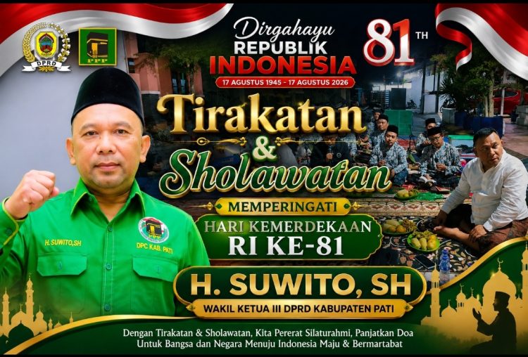 Sholawatan di Kediaman H. Suwito, Semangat Kemerdekaan RI ke-81 Dibangun Lewat Kebersamaan