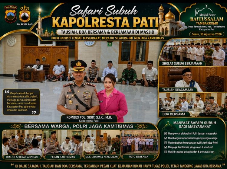 Bukan Sekadar Salat Subuh, Kapolresta Pati Hadirkan Kepemimpinan dari Masjid