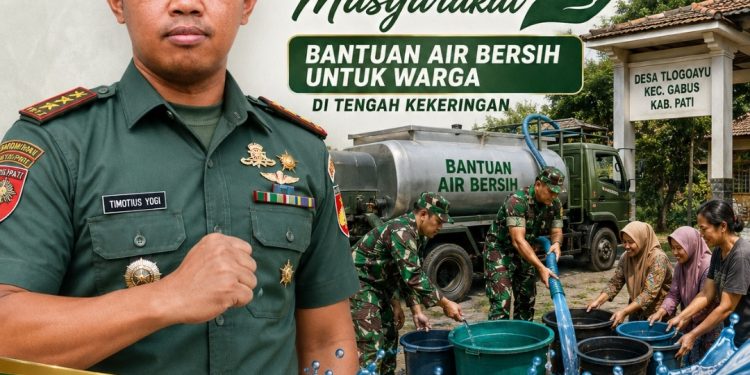 Kekeringan Melanda, Kodim 0718/Pati Gerak Cepat Salurkan 14.500 Liter Air Bersih