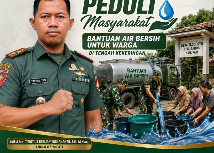 Kekeringan Melanda, Kodim 0718/Pati Gerak Cepat Salurkan 14.500 Liter Air Bersih