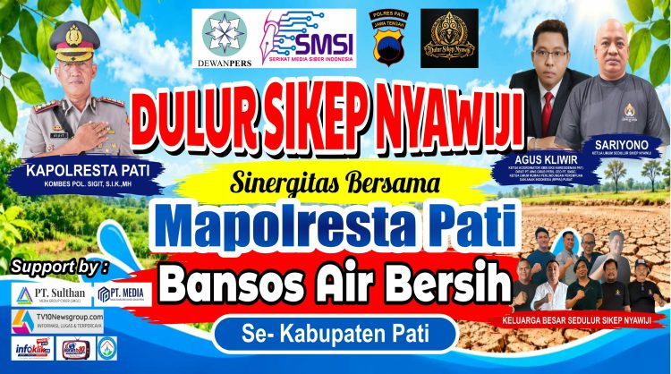 20 Tangki Air Bersih Siap Disalurkan, Dulur Sikep Nyawiji, SMSI dan Polresta Pati Bergerak Bantu Warga