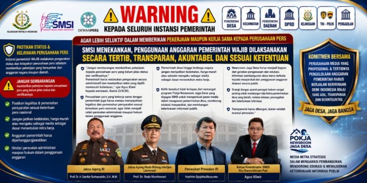 SMSI Soroti Mitra Perusahaan Media – Pemerintah, Anggaran Publikasi Jangan Disalahgunakan