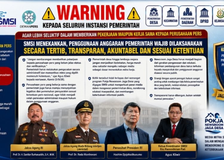 SMSI Soroti Mitra Perusahaan Media – Pemerintah, Anggaran Publikasi Jangan Disalahgunakan