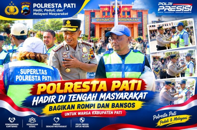 Viral Humanis! Kapolresta Pati Pasangkan Rompi ke Warga