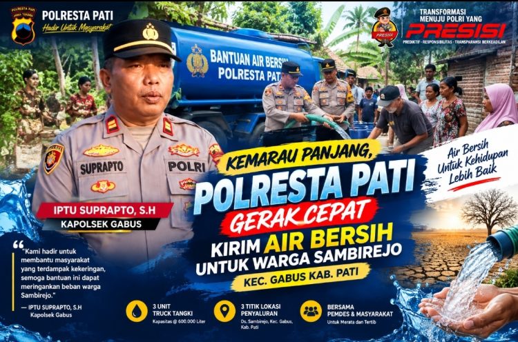 Warga Sambirejo Terima Bantuan di 3 Titik, Polsek Gabus Turun