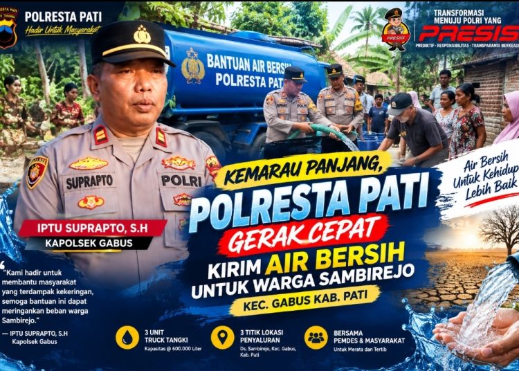 Warga Sambirejo Terima Bantuan di 3 Titik, Polsek Gabus Turun