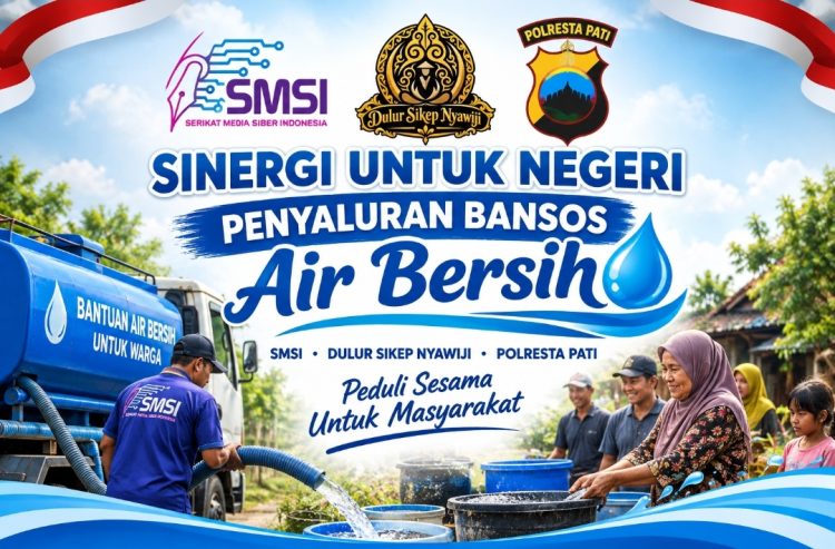 Gerak Bersama Hadapi Kekeringan, SMSI, Dulur Sikep dan Polresta Pati Turun Tangan