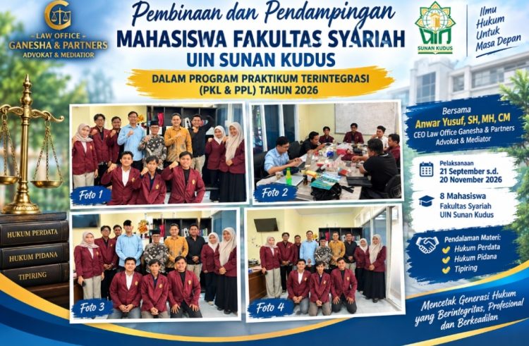 Law Office Ganesha & Partners Buka Ruang Belajar, 8 Mahasiswa UIN Sunan Kudus Jalani PKL