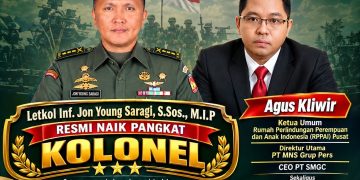 Dari Letkol Jadi Kolonel, Jon Young Saragi Terima Apresiasi Agus Kliwir