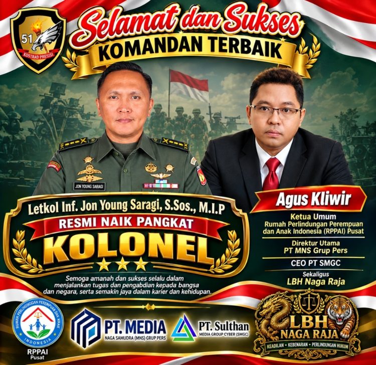 Dari Letkol Jadi Kolonel, Jon Young Saragi Terima Apresiasi Agus Kliwir