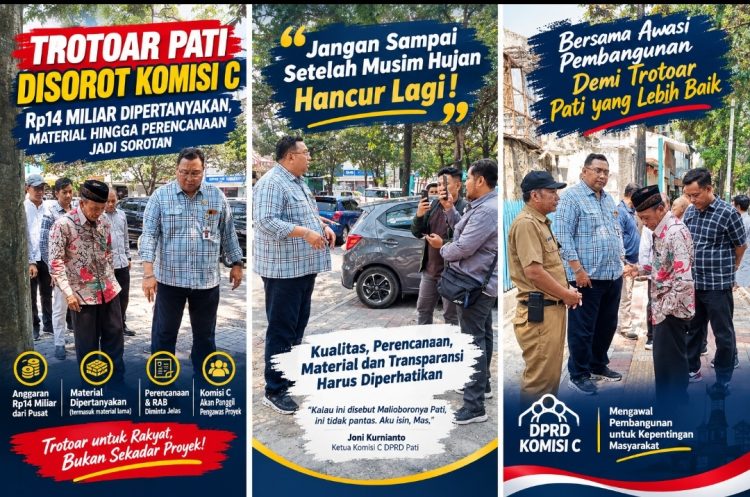 Rp14 Miliar untuk Trotoar Pati, Komisi C Pertanyakan Hasilnya