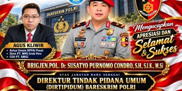 Agus Kliwir Apresiasi Brigjen Susatyo Jadi Dirtipidum Bareskrim Polri, Harapkan Penegakan Hukum Makin Profesional